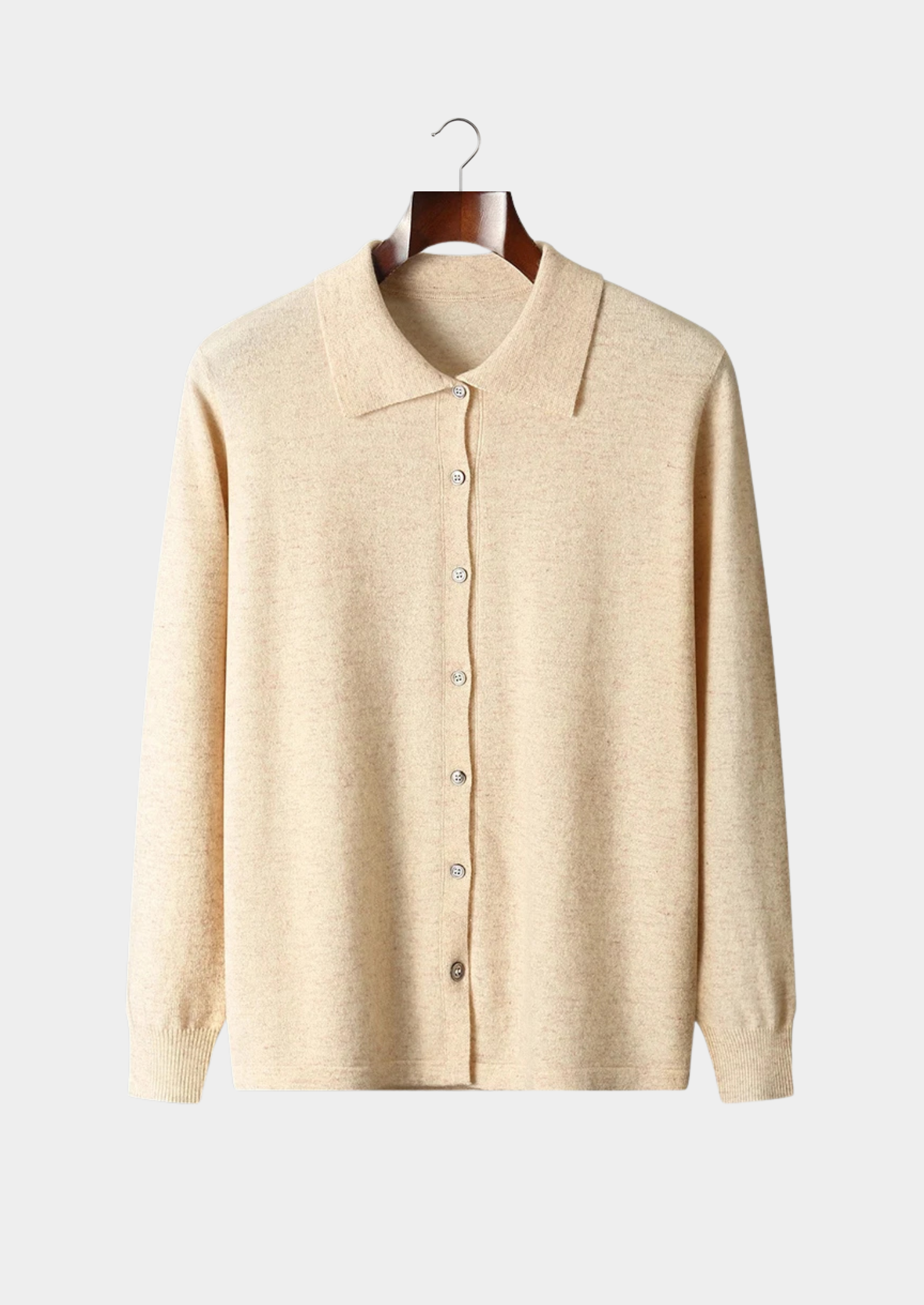 KASCHMIR-POLO-CARDIGAN