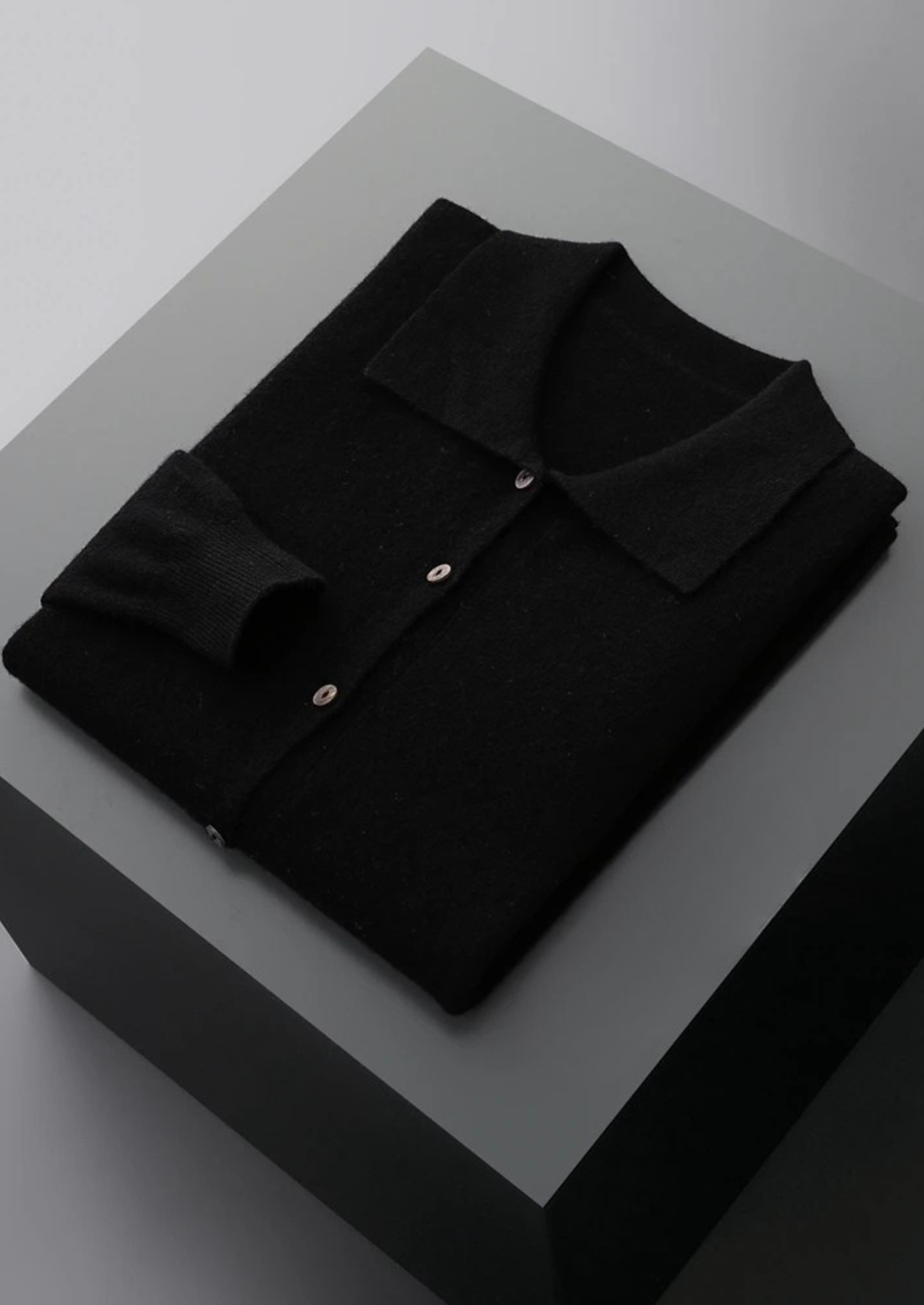 KASCHMIR-POLO-CARDIGAN