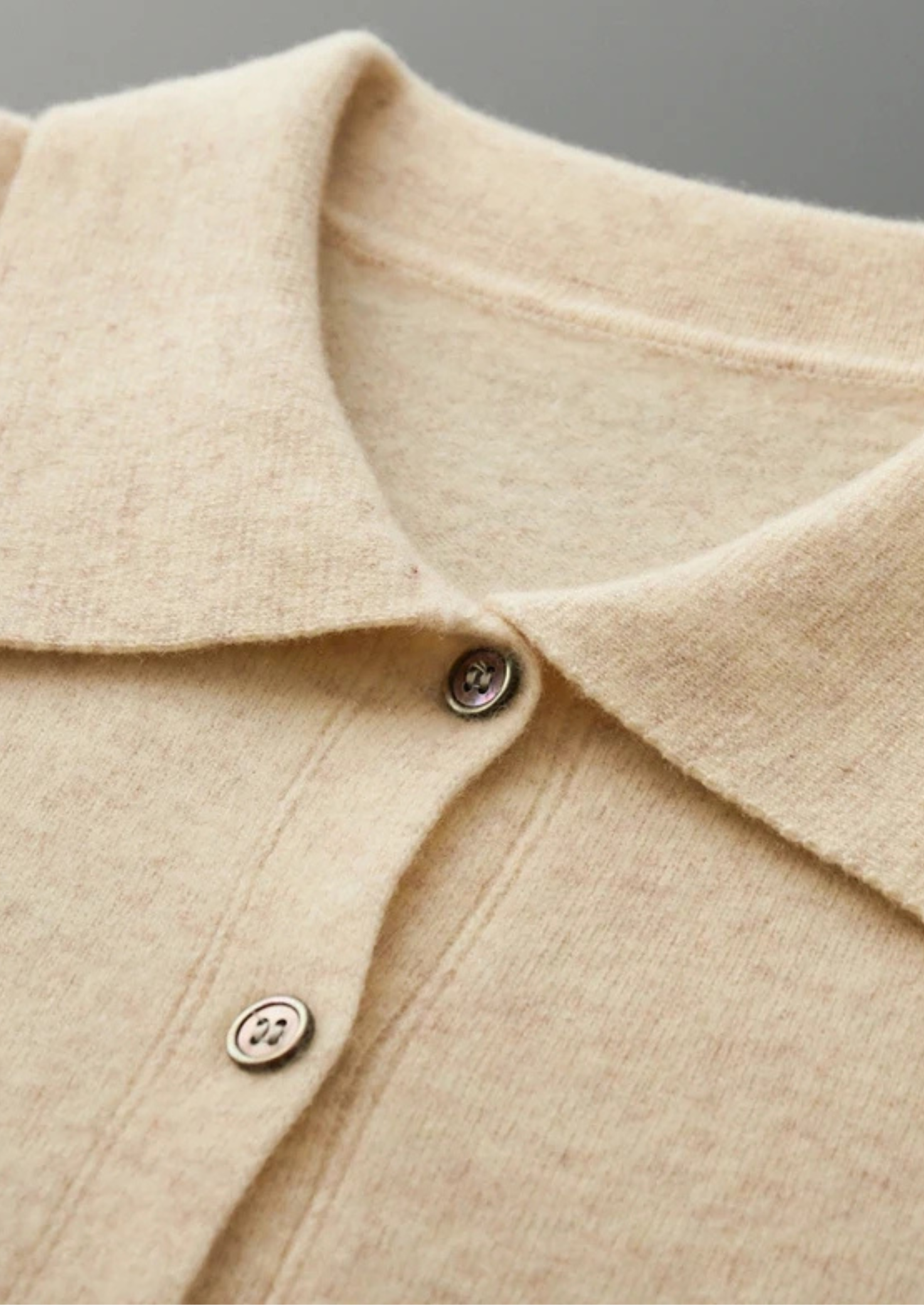 KASCHMIR-POLO-CARDIGAN