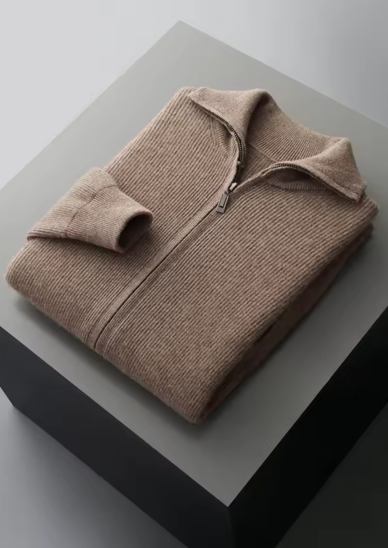 SERENNO WOLL GERIPPTER REISSVERSCHLUSS-CARDIGAN