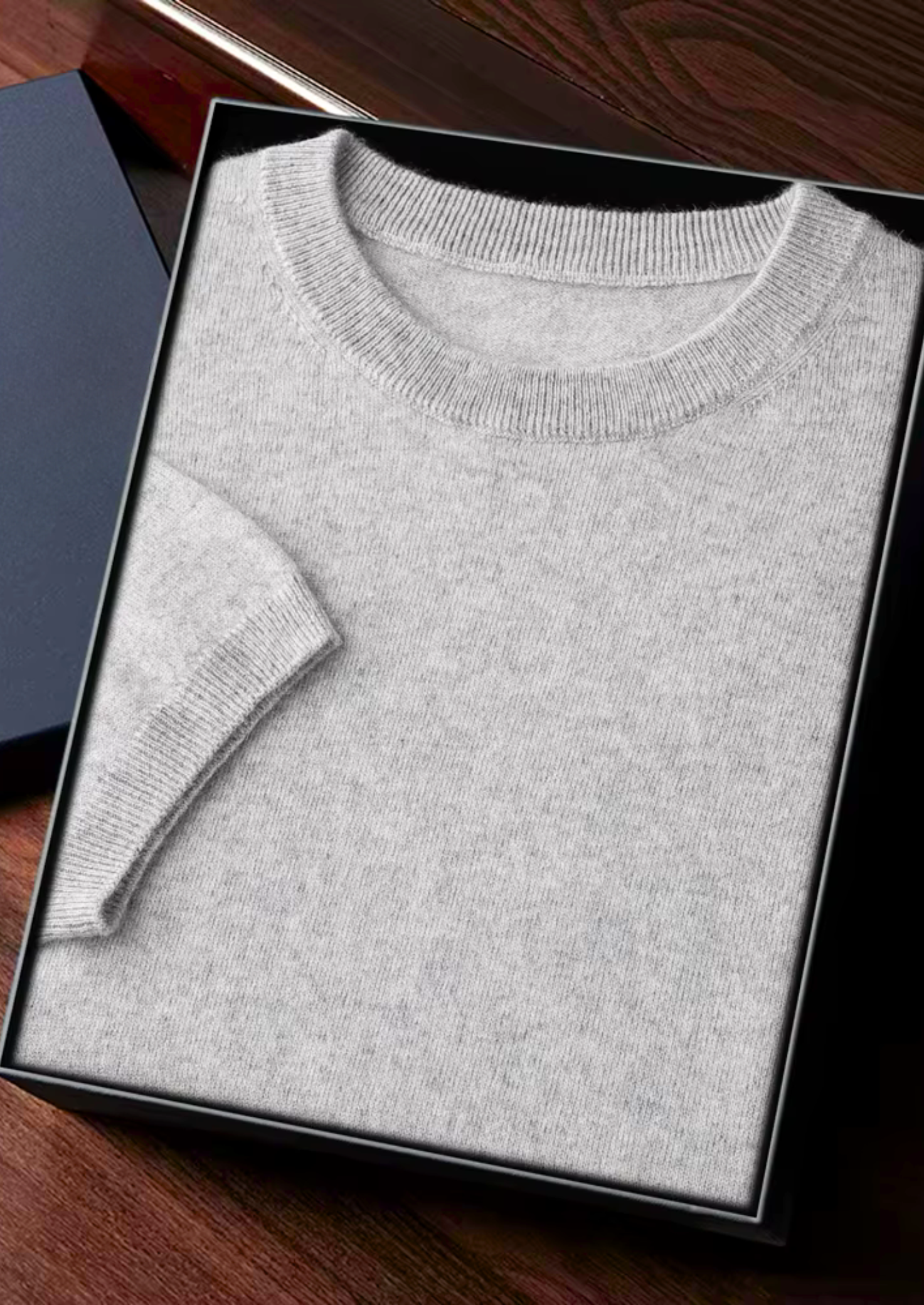 Kaschmir Klassisches Rundhals-T-Shirt