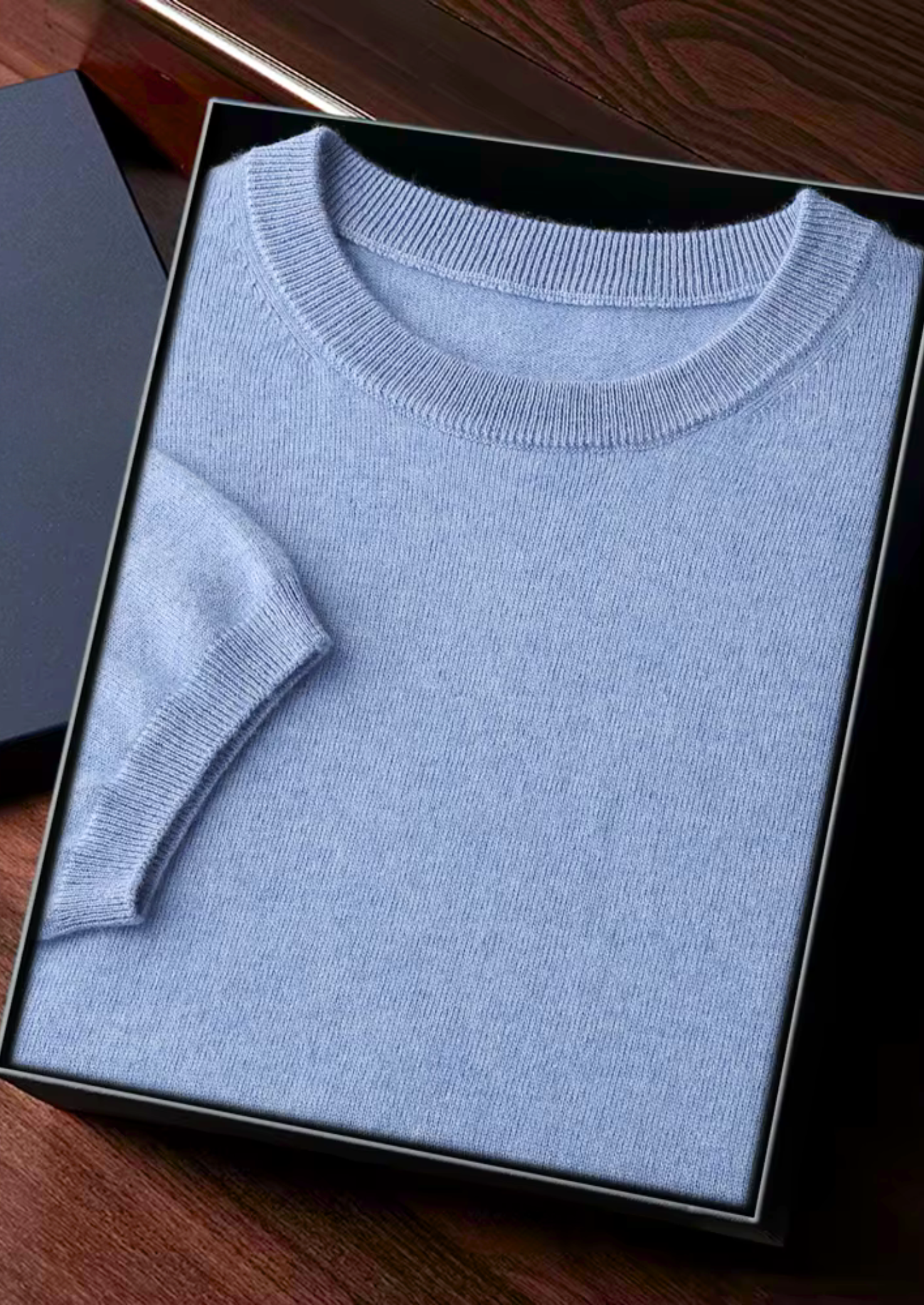 Kaschmir Klassisches Rundhals-T-Shirt