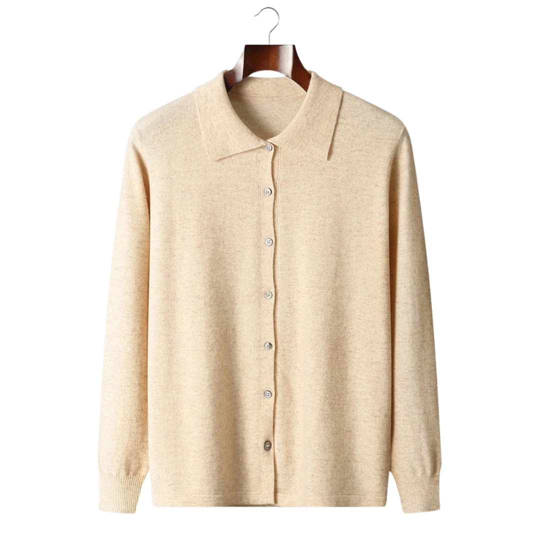 KASCHMIR-POLO-CARDIGAN