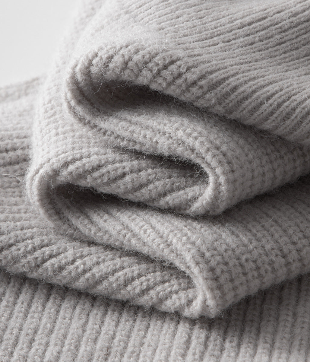 Merino Woll-Strickjacke mit Reißverschluss