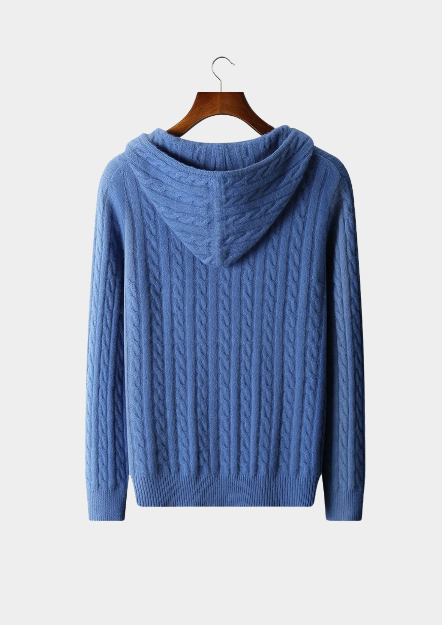 KASCHMIR ZOPFSTRICK ZIPPER HOODIE