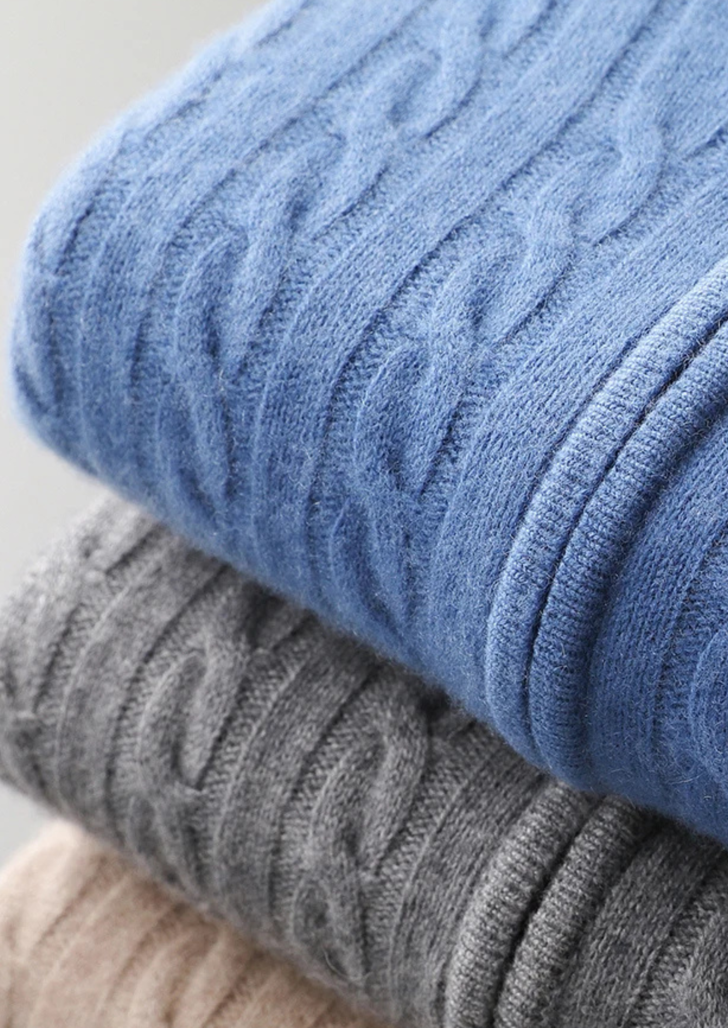 KASCHMIR ZOPFSTRICK ZIPPER HOODIE