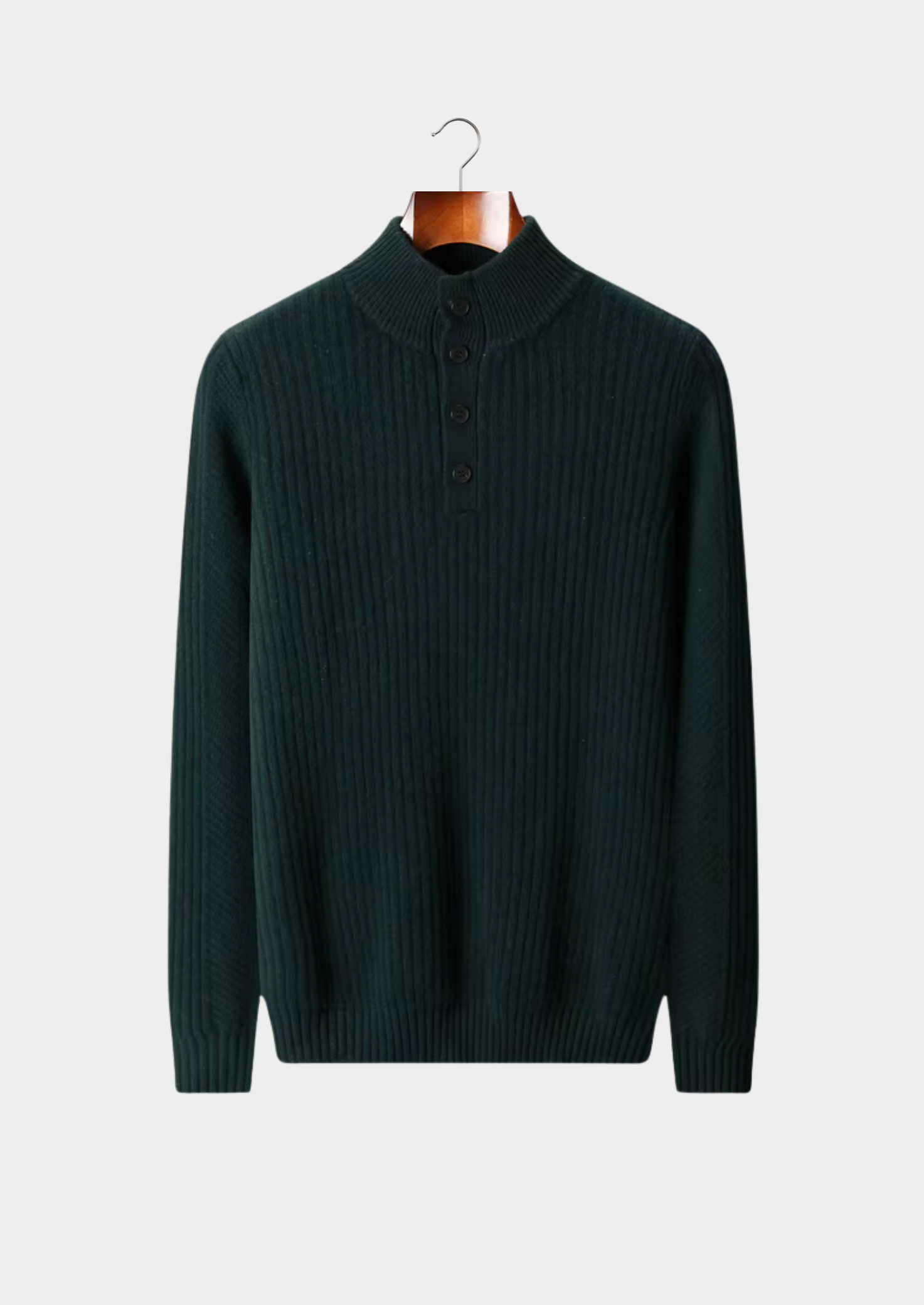 GERIPPTER WOLL-HENLEY-PULLOVER