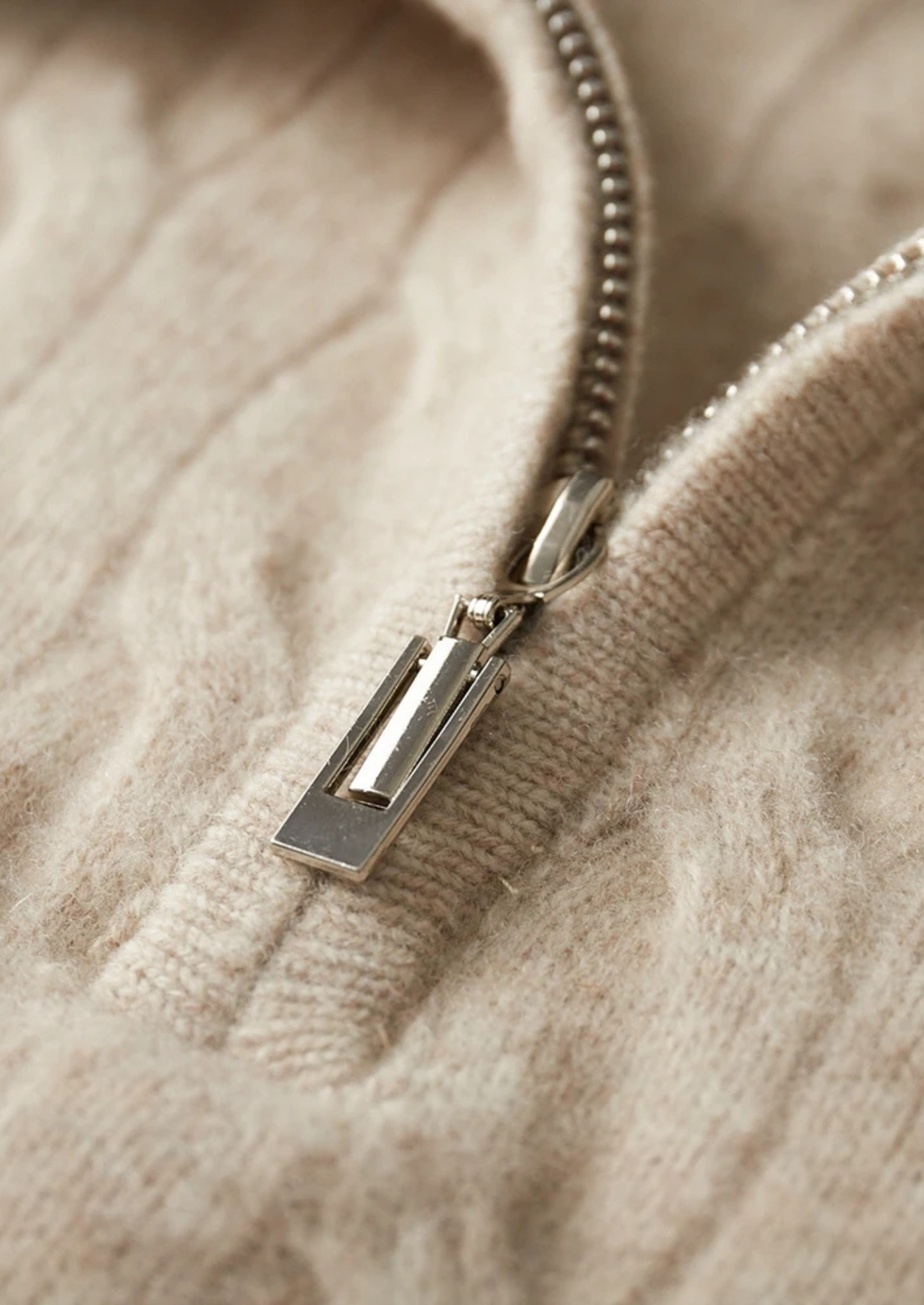 SERENNO WOLL KABELSTRICK HALF ZIP