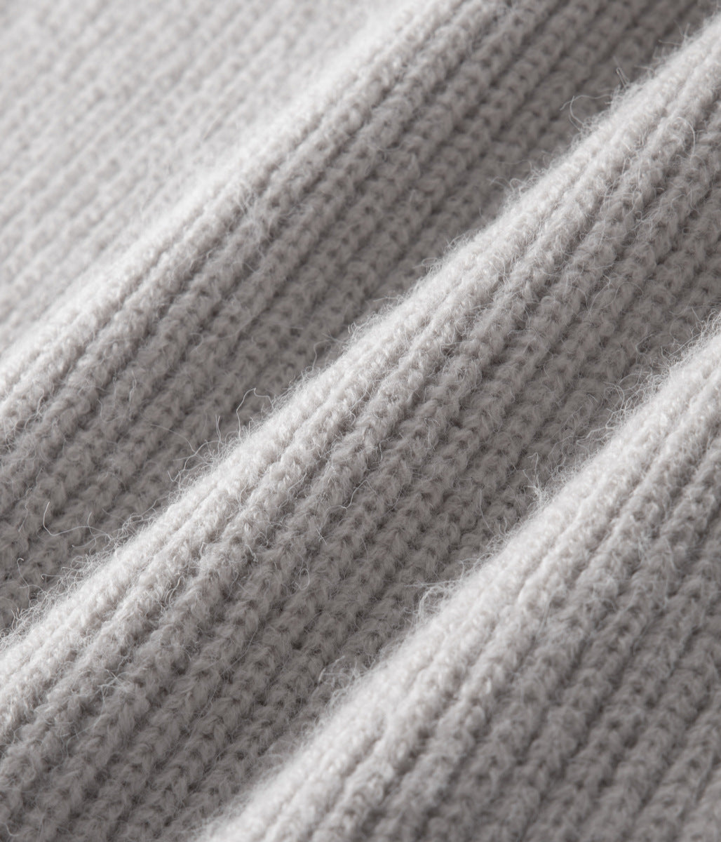 Merino Woll-Strickjacke mit Reißverschluss