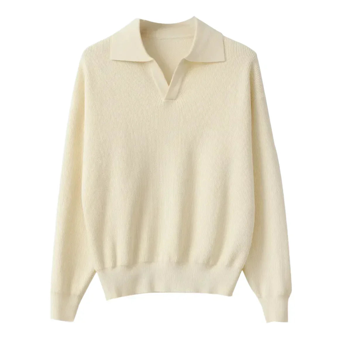 V-Ausschnitt Polo-Pullover